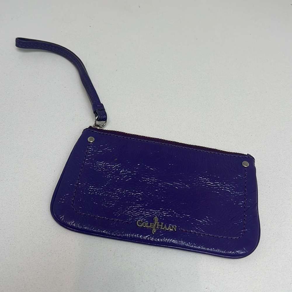 Coke Haan Purple leather Wristlet
